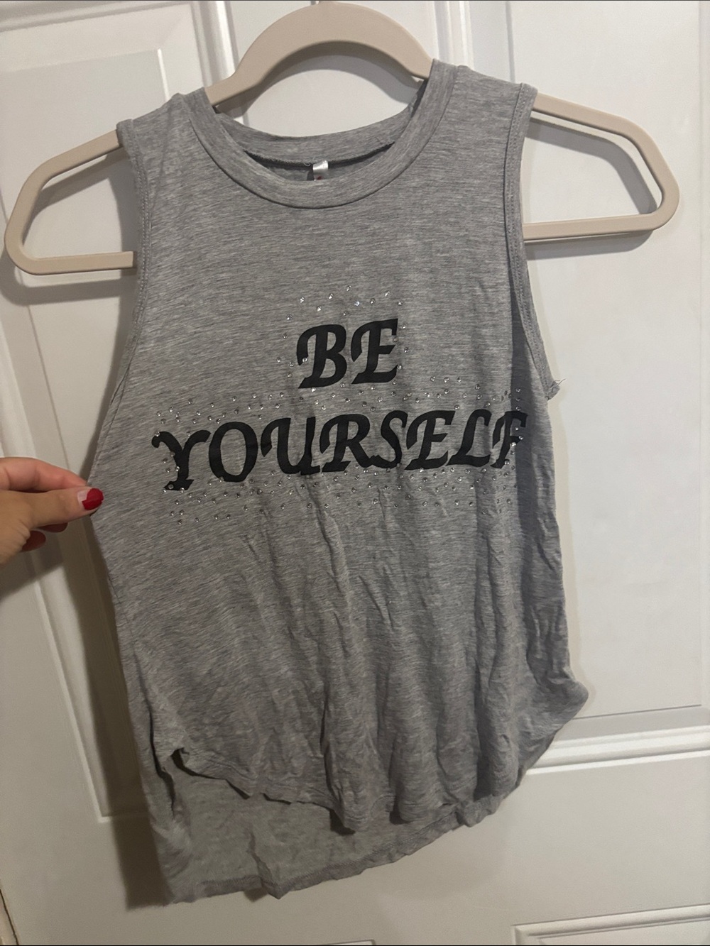 Love Nation Gray "Be Yourself" Sleeveless Tank